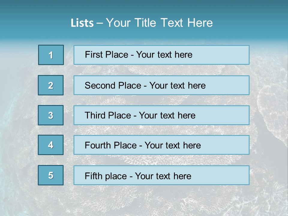 A Large Group Of Corals In The Ocean PowerPoint Template