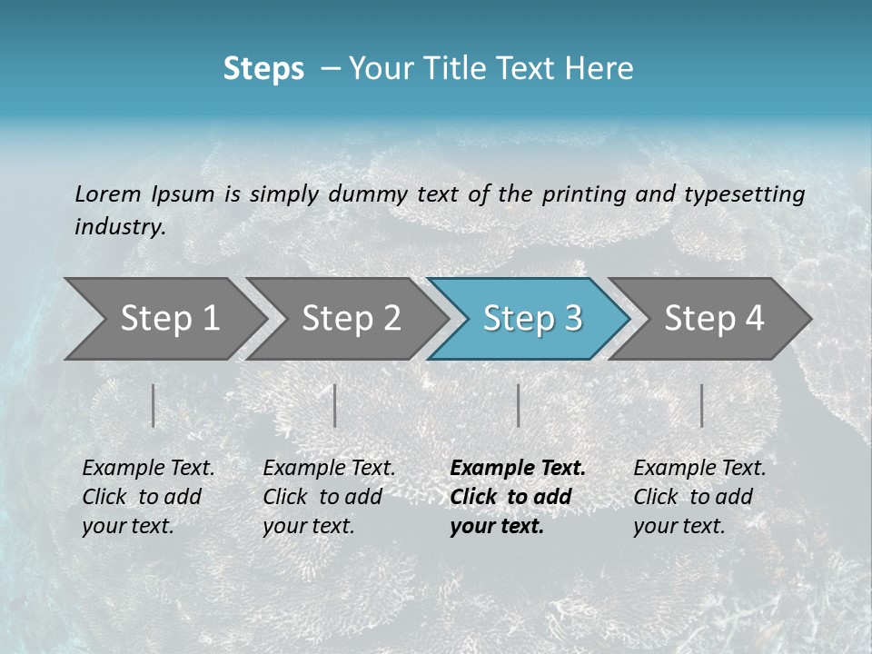 A Large Group Of Corals In The Ocean PowerPoint Template