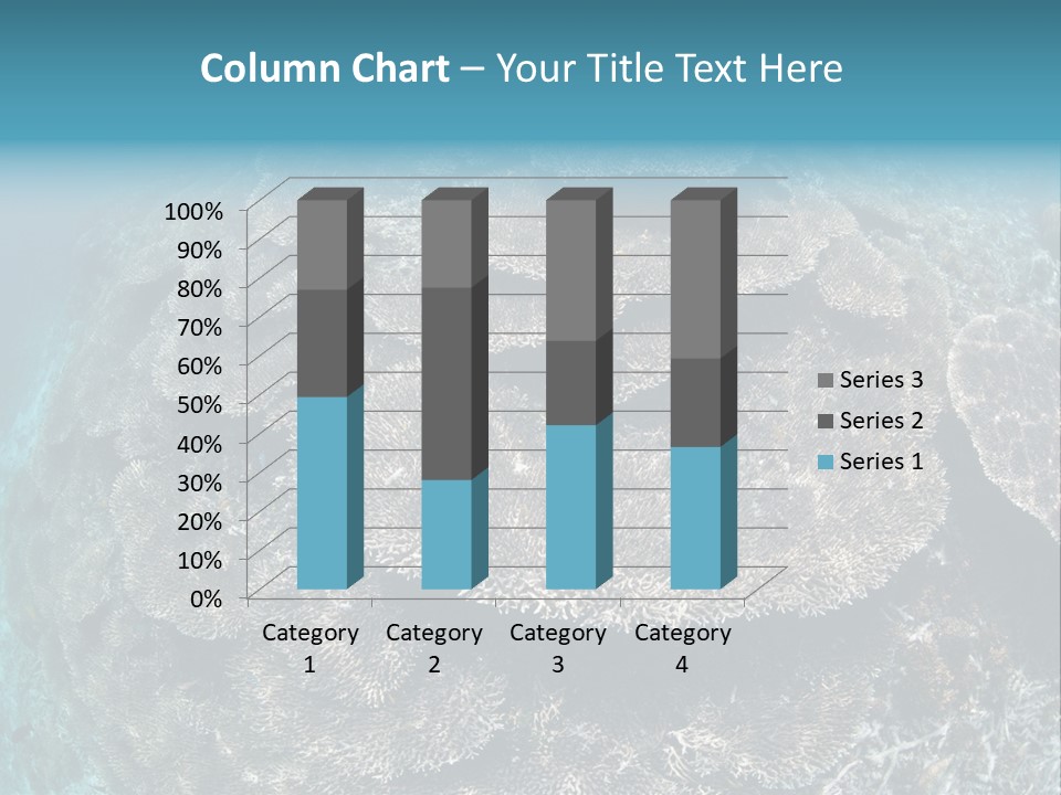 A Large Group Of Corals In The Ocean PowerPoint Template