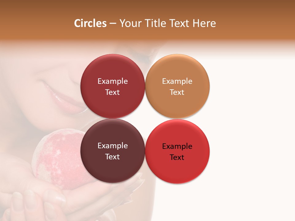 A Beautiful Woman Holding A Pink Object In Her Hands PowerPoint Template