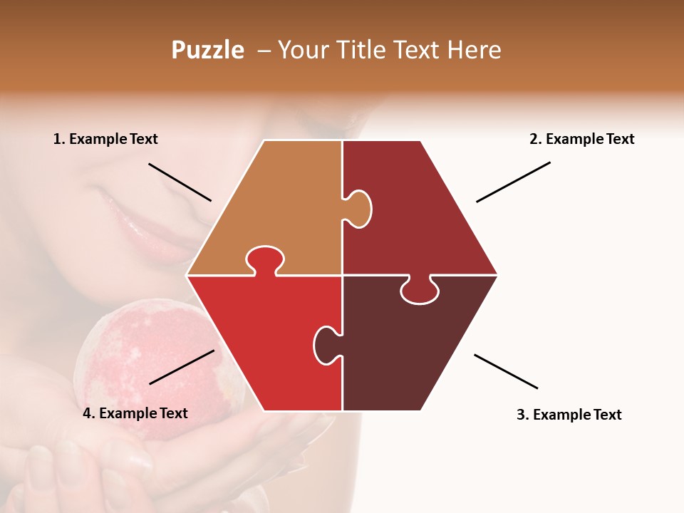 A Beautiful Woman Holding A Pink Object In Her Hands PowerPoint Template