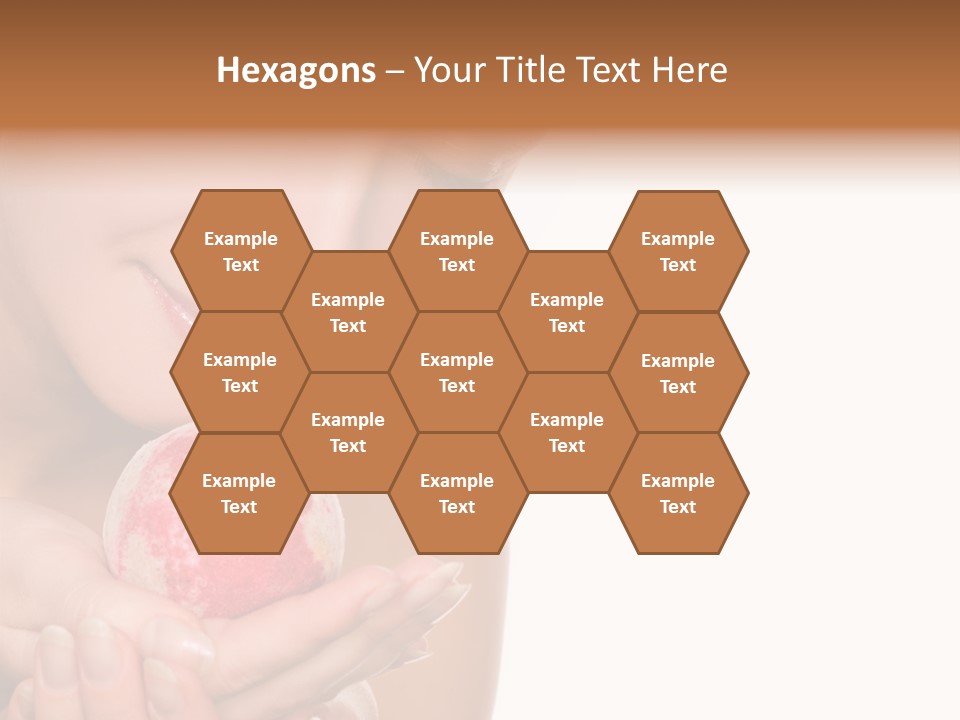 A Beautiful Woman Holding A Pink Object In Her Hands PowerPoint Template