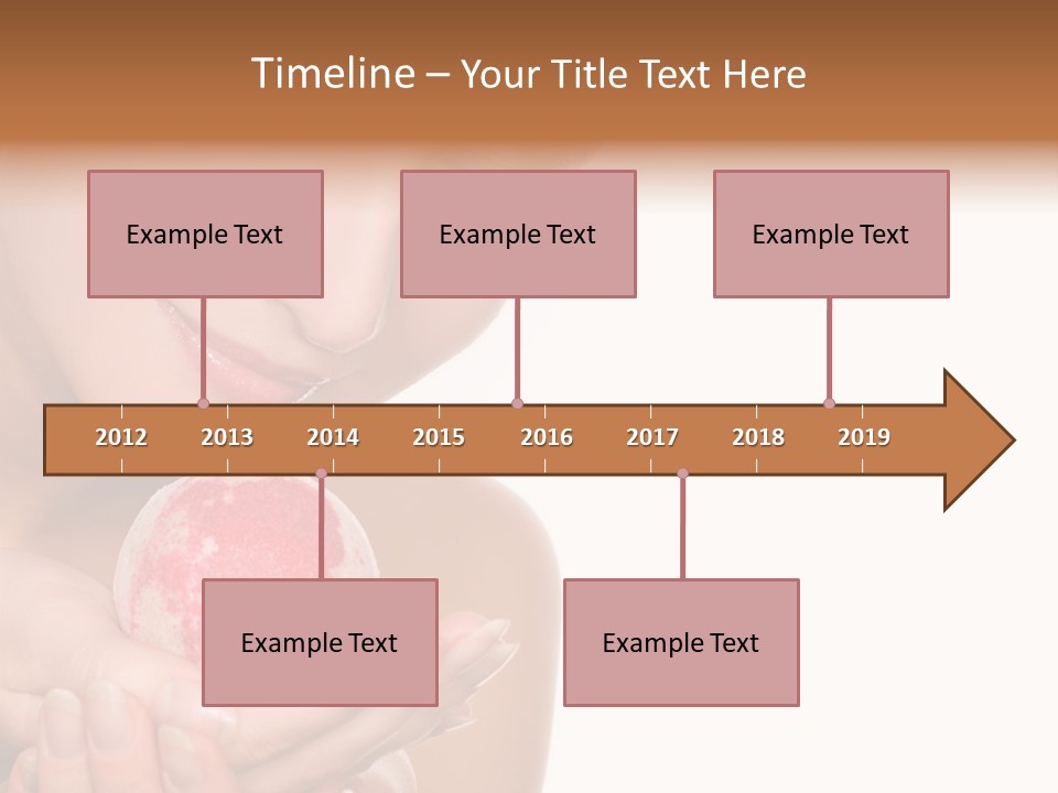 A Beautiful Woman Holding A Pink Object In Her Hands PowerPoint Template