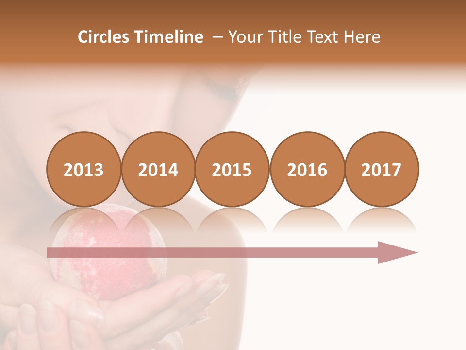 A Beautiful Woman Holding A Pink Object In Her Hands PowerPoint Template