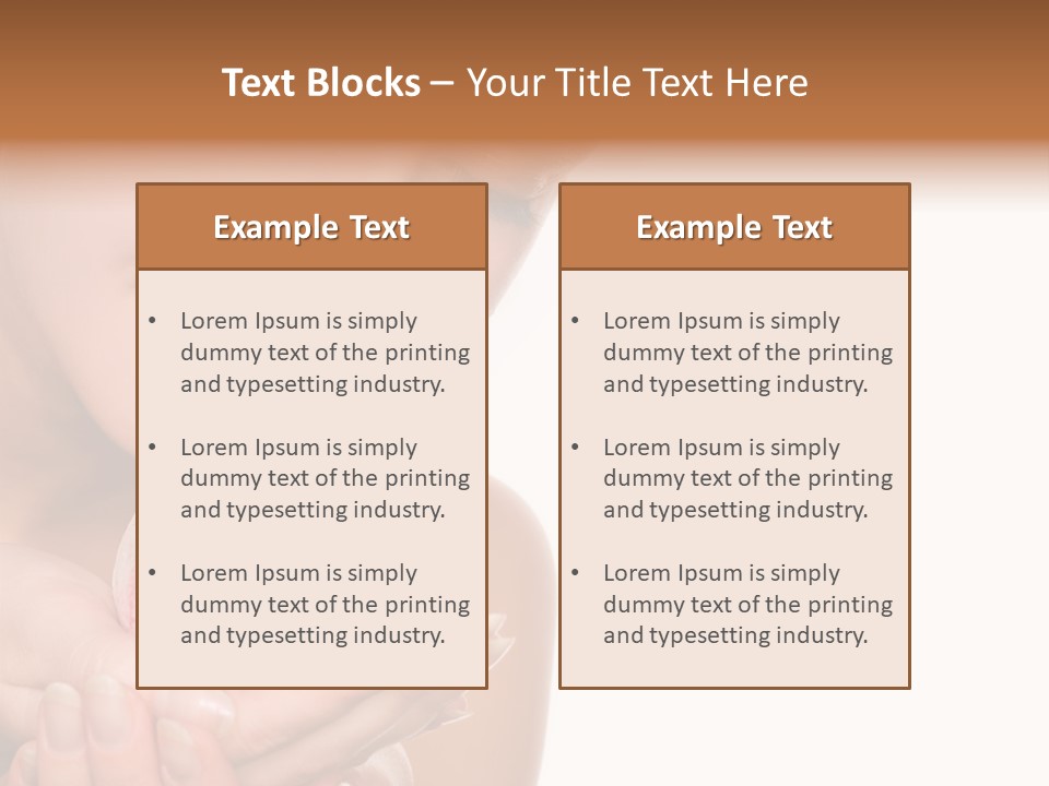 A Beautiful Woman Holding A Pink Object In Her Hands PowerPoint Template