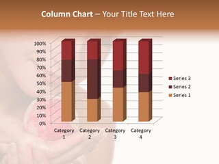 A Beautiful Woman Holding A Pink Object In Her Hands PowerPoint Template