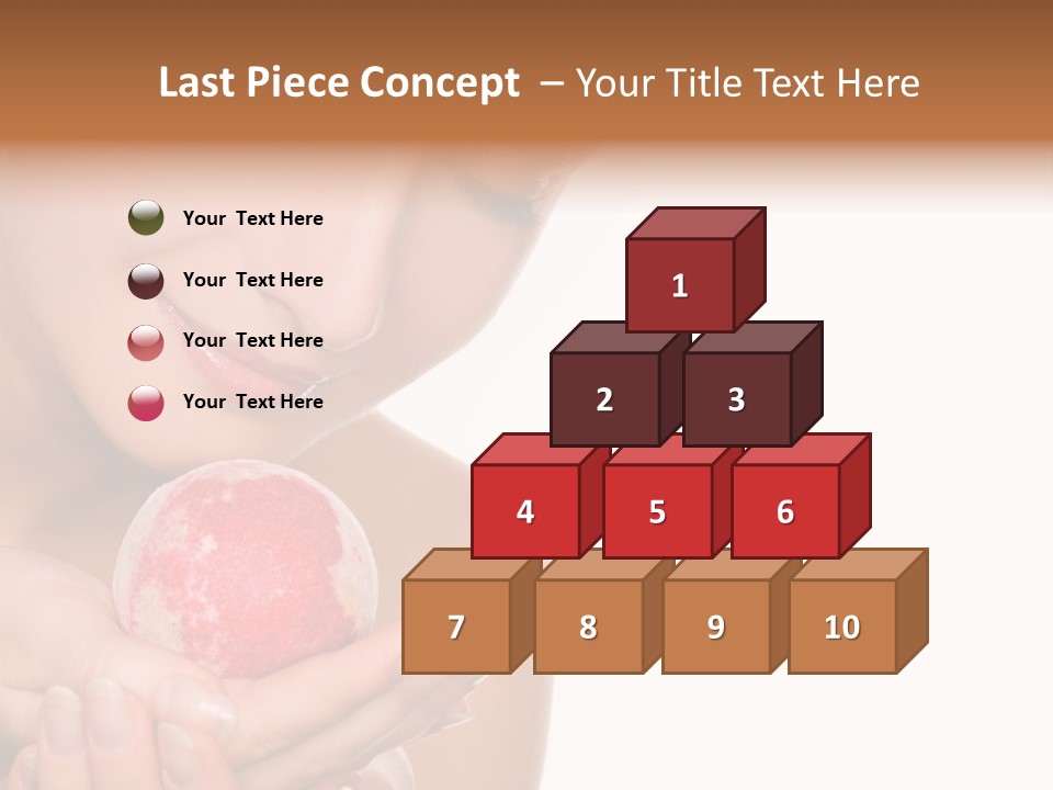 A Beautiful Woman Holding A Pink Object In Her Hands PowerPoint Template