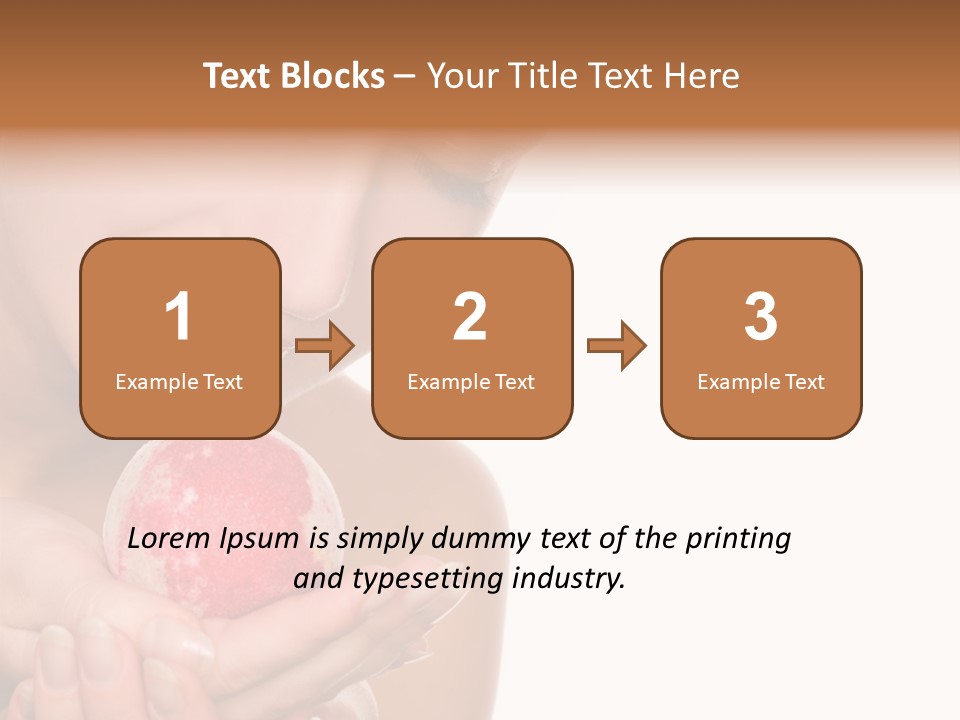 A Beautiful Woman Holding A Pink Object In Her Hands PowerPoint Template