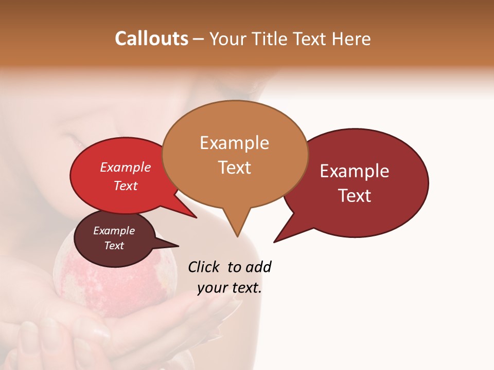 A Beautiful Woman Holding A Pink Object In Her Hands PowerPoint Template