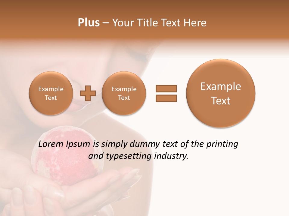 A Beautiful Woman Holding A Pink Object In Her Hands PowerPoint Template