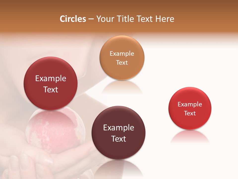 A Beautiful Woman Holding A Pink Object In Her Hands PowerPoint Template