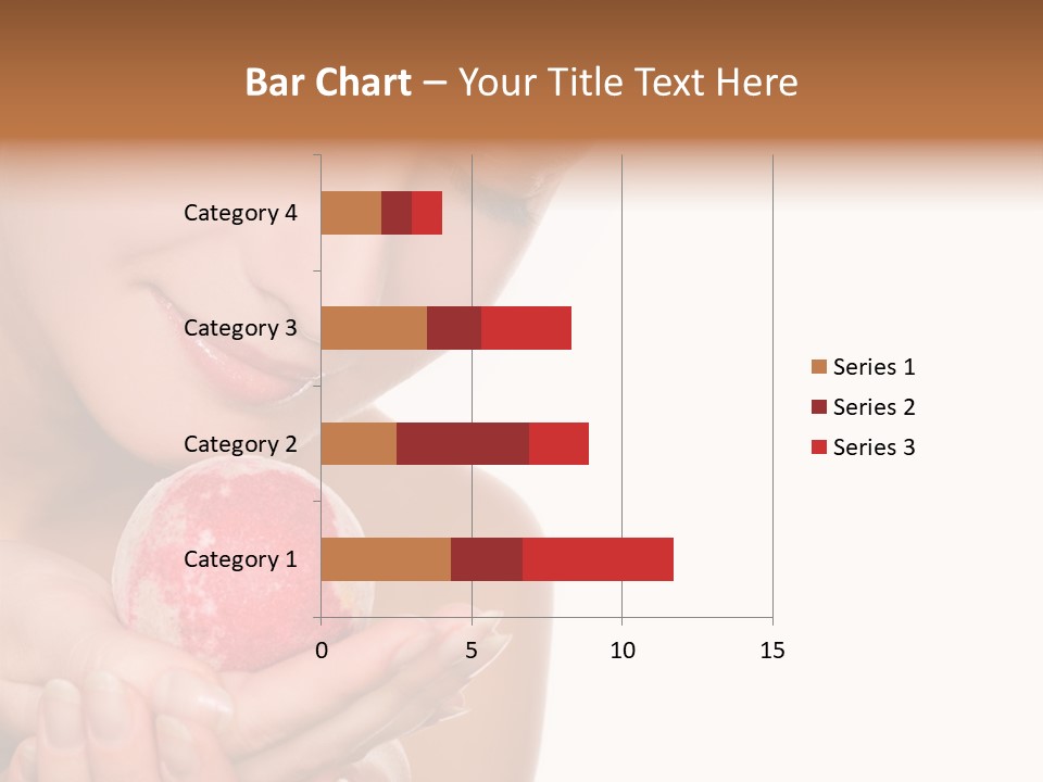 A Beautiful Woman Holding A Pink Object In Her Hands PowerPoint Template