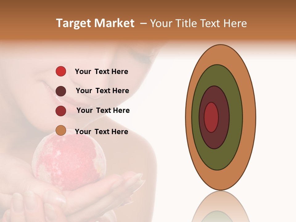 A Beautiful Woman Holding A Pink Object In Her Hands PowerPoint Template