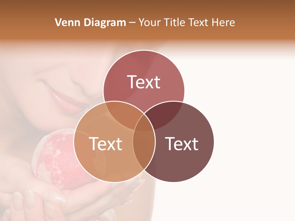 A Beautiful Woman Holding A Pink Object In Her Hands PowerPoint Template