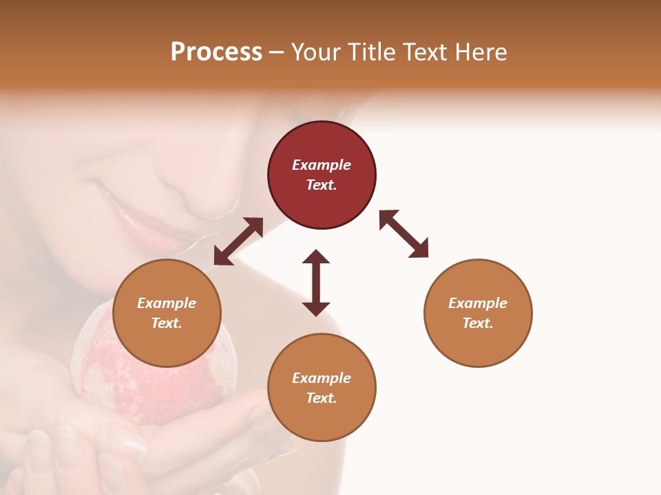 A Beautiful Woman Holding A Pink Object In Her Hands PowerPoint Template