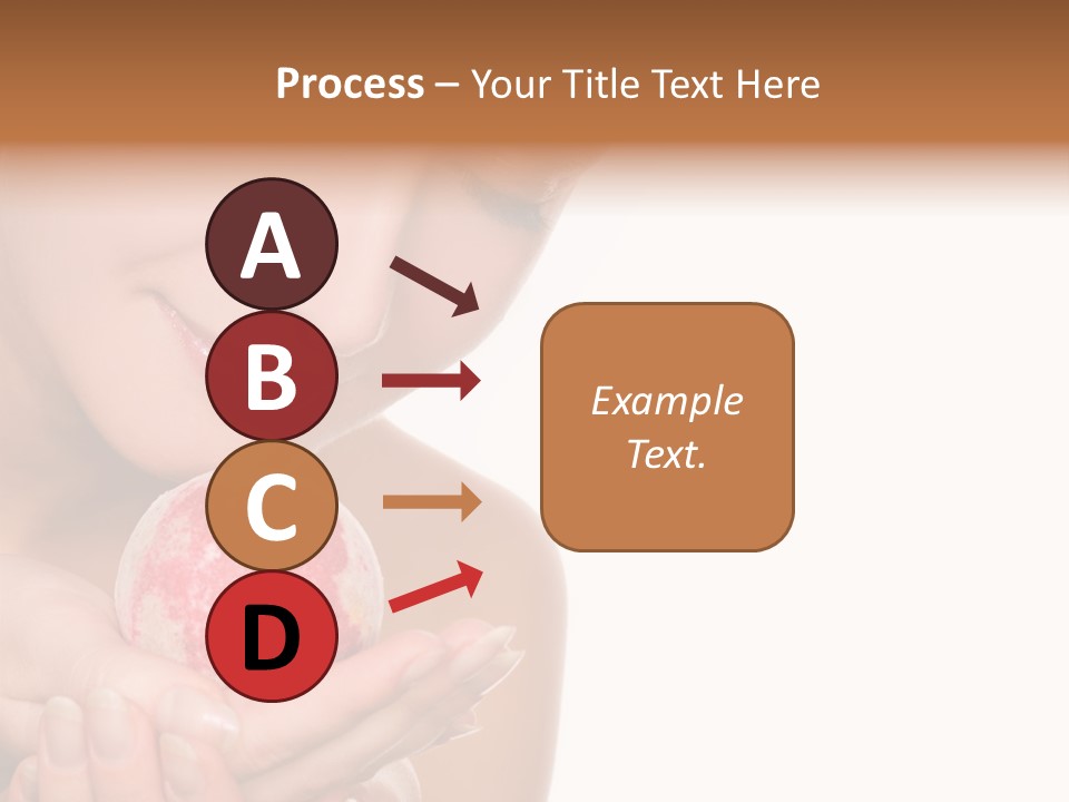 A Beautiful Woman Holding A Pink Object In Her Hands PowerPoint Template