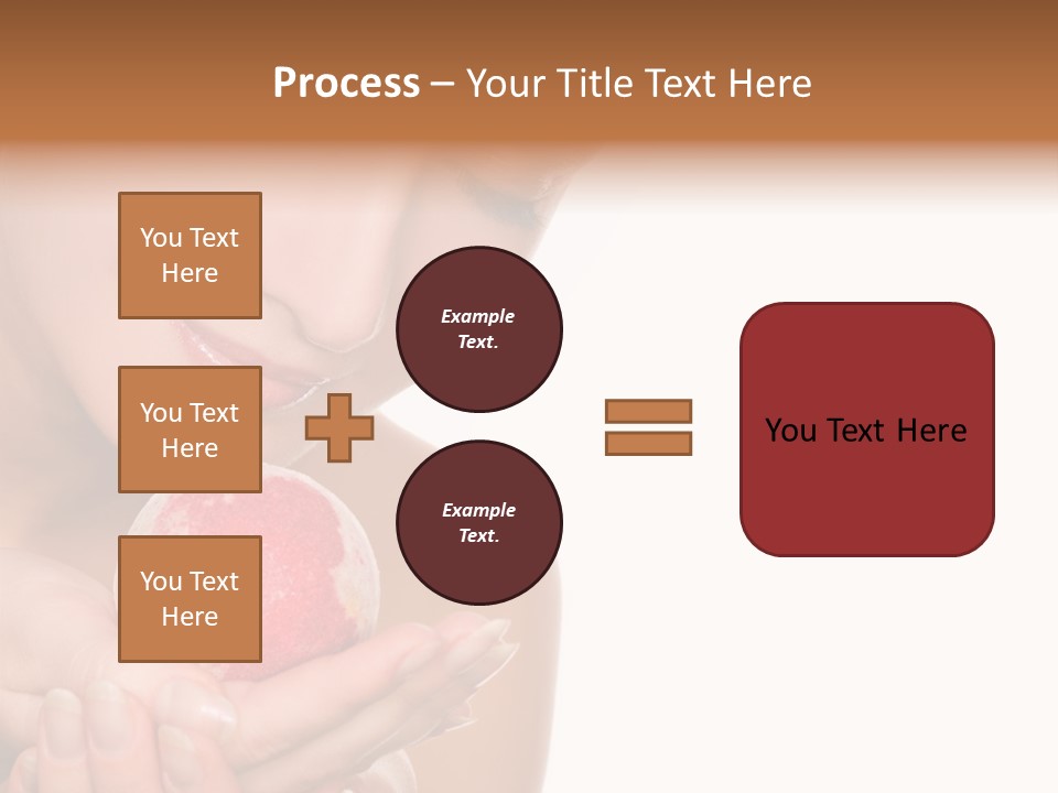 A Beautiful Woman Holding A Pink Object In Her Hands PowerPoint Template