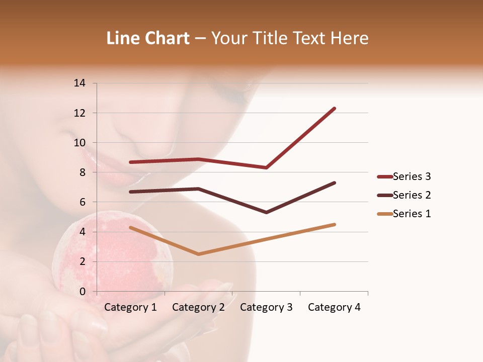 A Beautiful Woman Holding A Pink Object In Her Hands PowerPoint Template