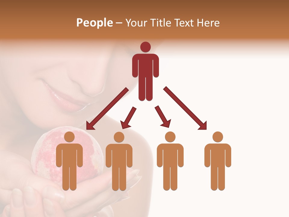 A Beautiful Woman Holding A Pink Object In Her Hands PowerPoint Template