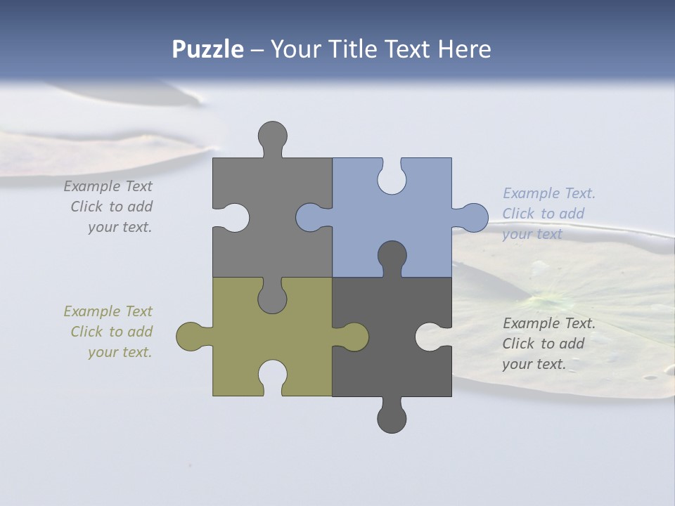 Two Water Lilies Floating On Top Of A Lake PowerPoint Template