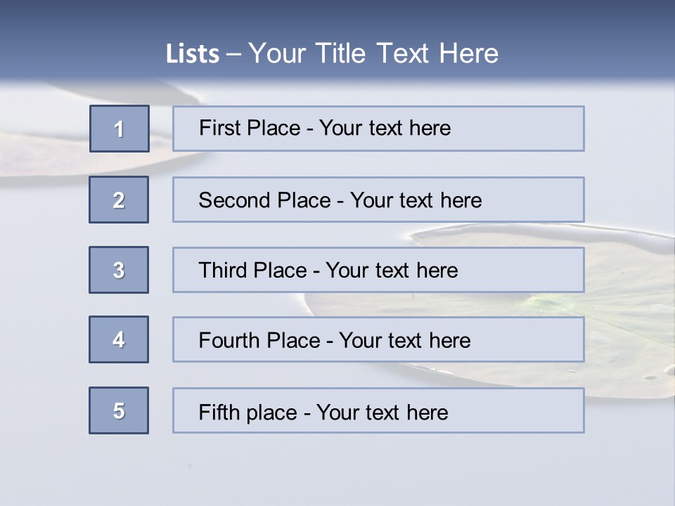 Two Water Lilies Floating On Top Of A Lake PowerPoint Template