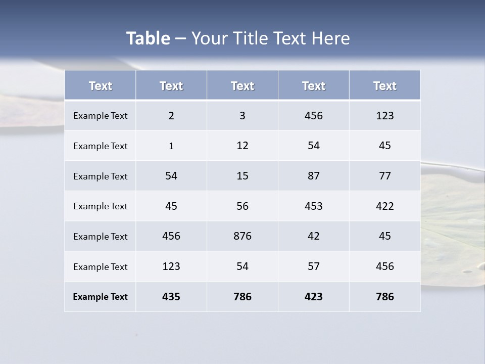 Two Water Lilies Floating On Top Of A Lake PowerPoint Template