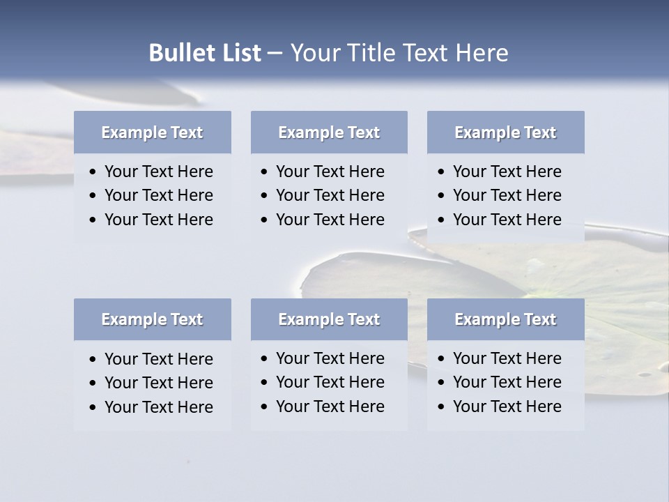 Two Water Lilies Floating On Top Of A Lake PowerPoint Template