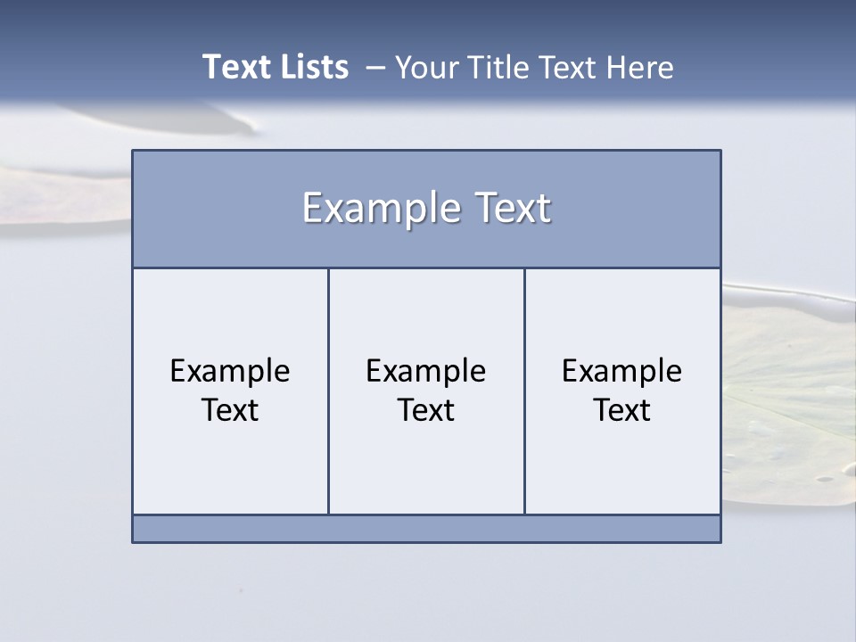 Two Water Lilies Floating On Top Of A Lake PowerPoint Template