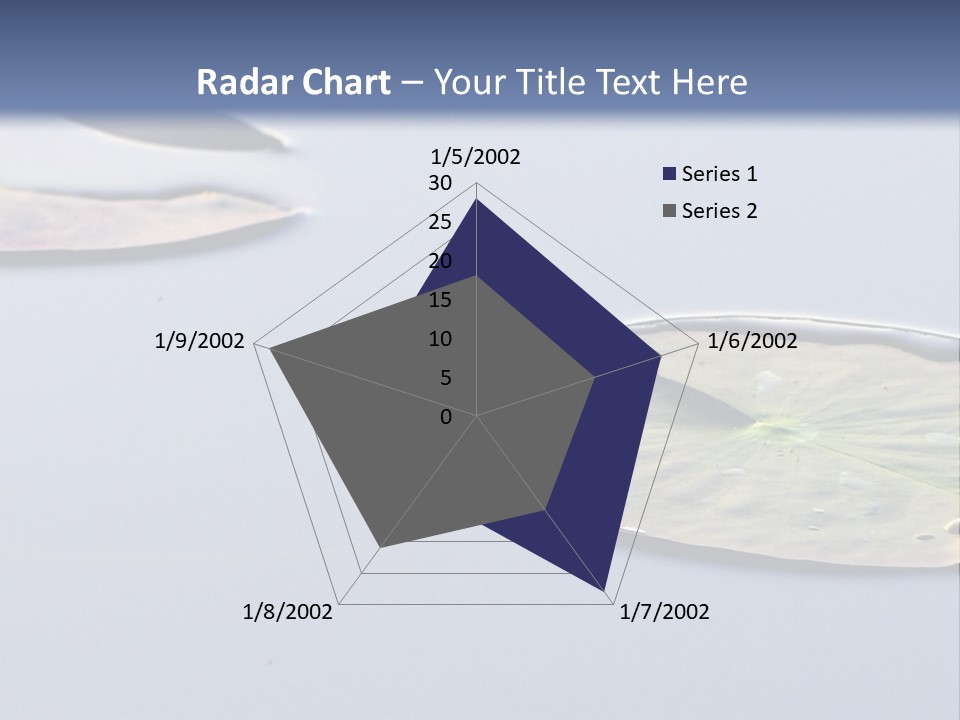 Two Water Lilies Floating On Top Of A Lake PowerPoint Template