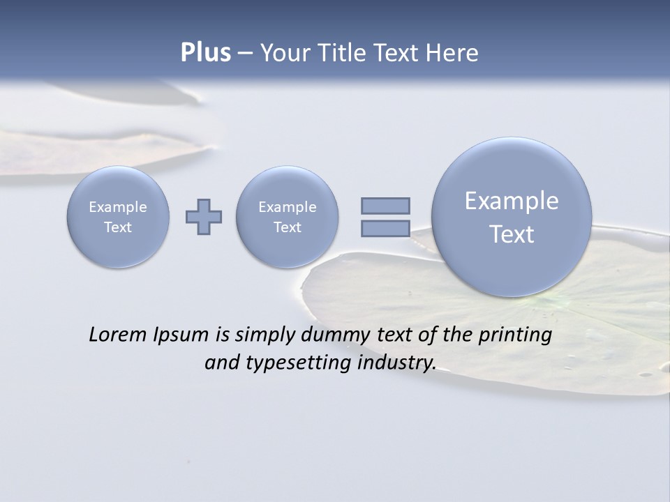 Two Water Lilies Floating On Top Of A Lake PowerPoint Template