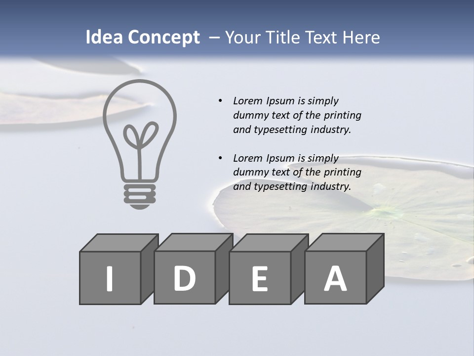 Two Water Lilies Floating On Top Of A Lake PowerPoint Template