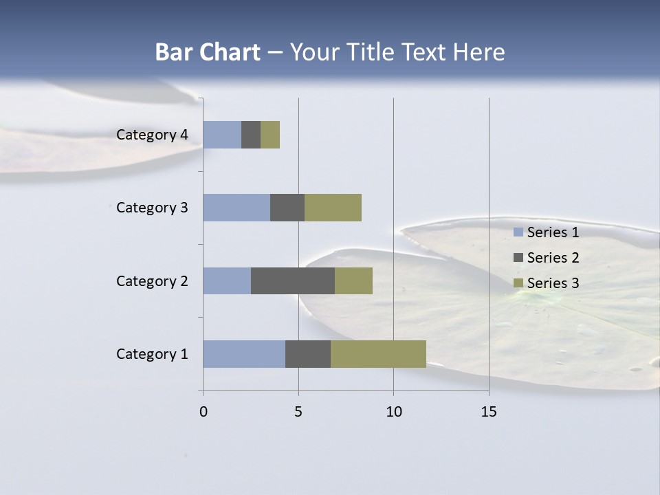 Two Water Lilies Floating On Top Of A Lake PowerPoint Template