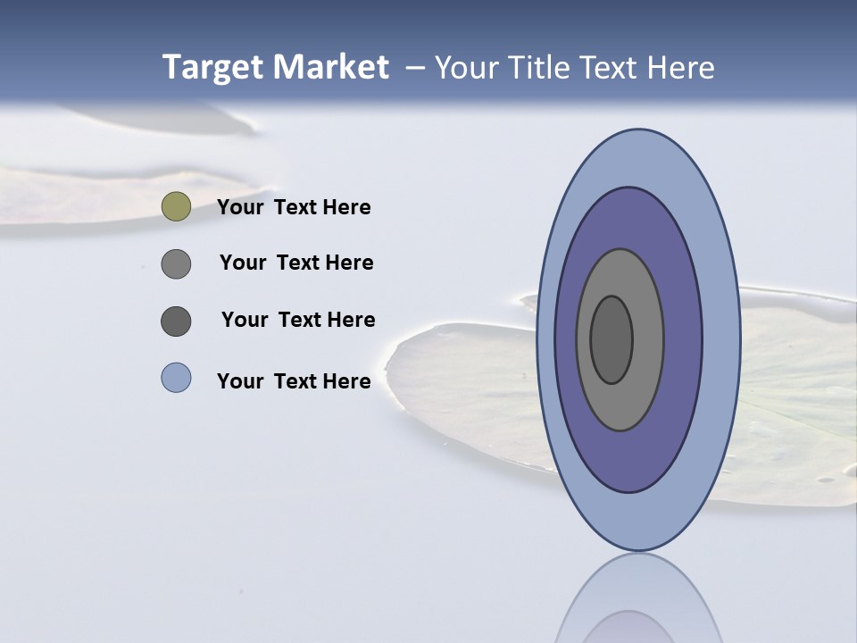 Two Water Lilies Floating On Top Of A Lake PowerPoint Template