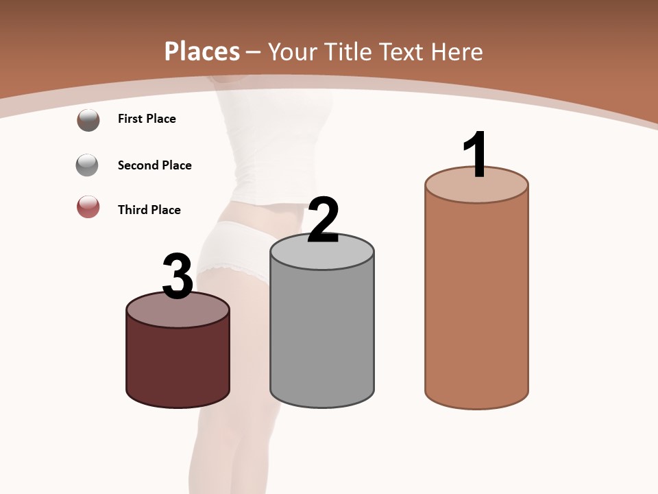 A Woman Standing On A Scale With Her Arms In The Air PowerPoint Template