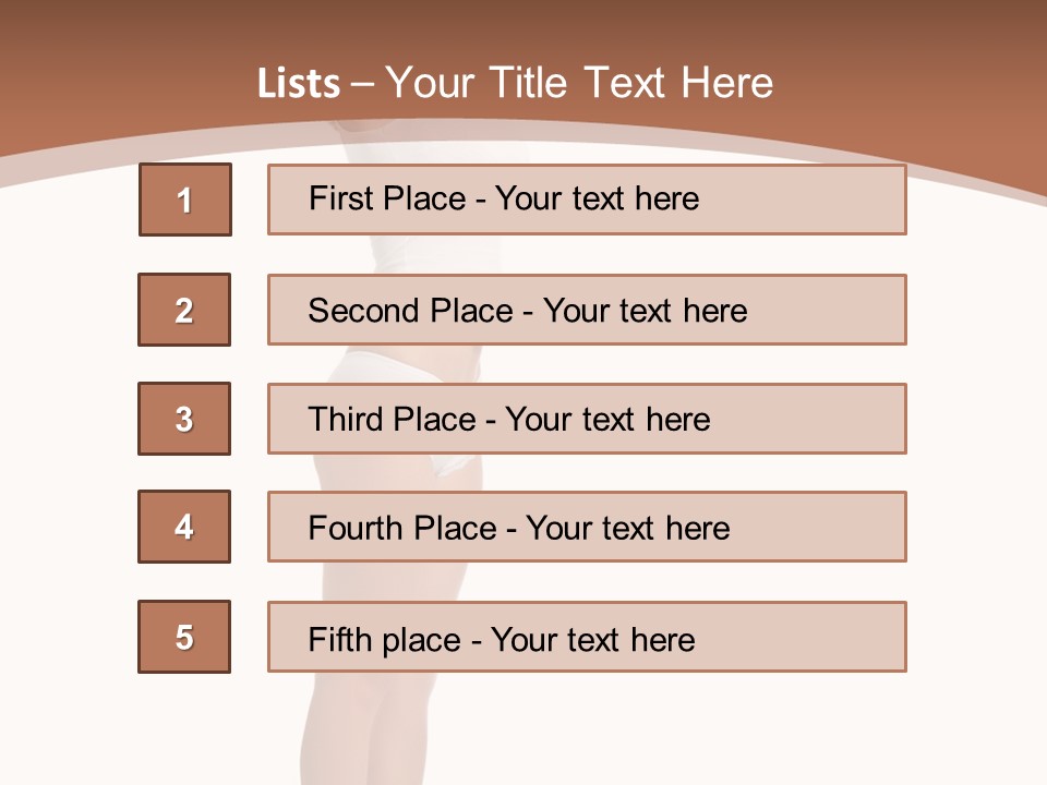 A Woman Standing On A Scale With Her Arms In The Air PowerPoint Template