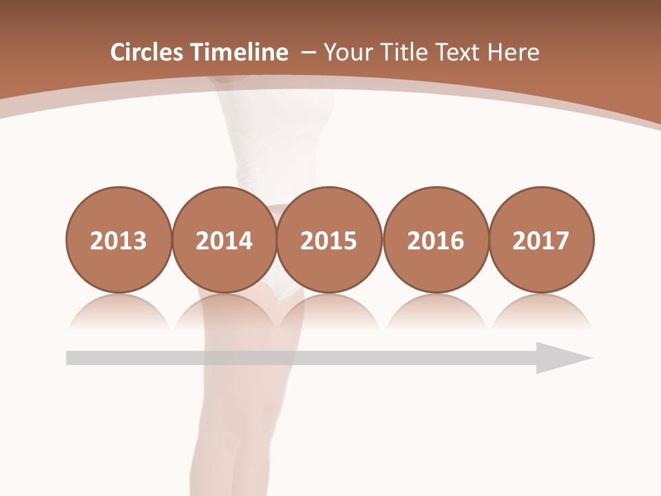 A Woman Standing On A Scale With Her Arms In The Air PowerPoint Template