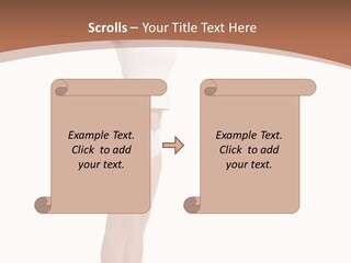 A Woman Standing On A Scale With Her Arms In The Air PowerPoint Template