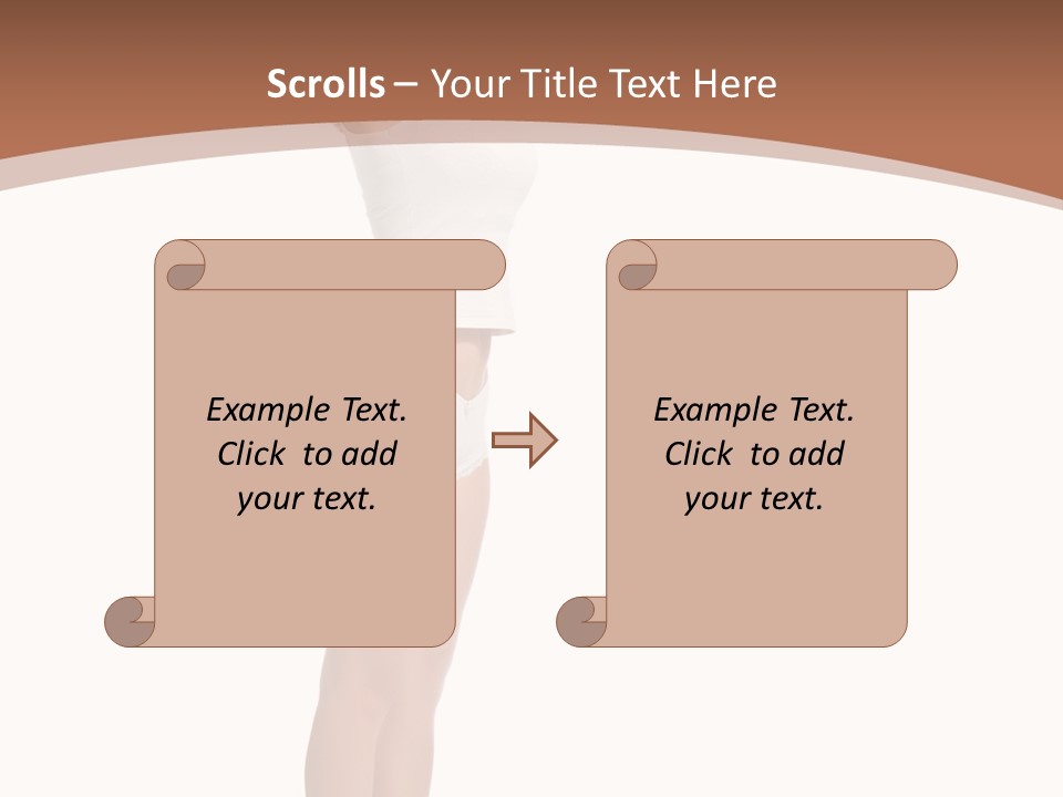 A Woman Standing On A Scale With Her Arms In The Air PowerPoint Template