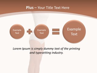 A Woman Standing On A Scale With Her Arms In The Air PowerPoint Template