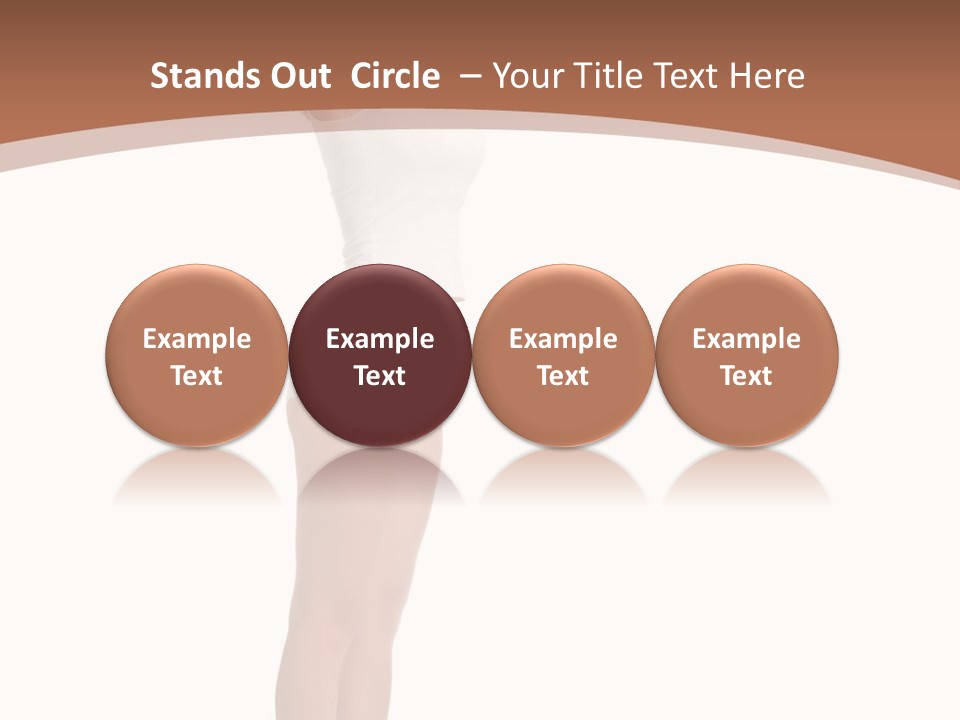 A Woman Standing On A Scale With Her Arms In The Air PowerPoint Template