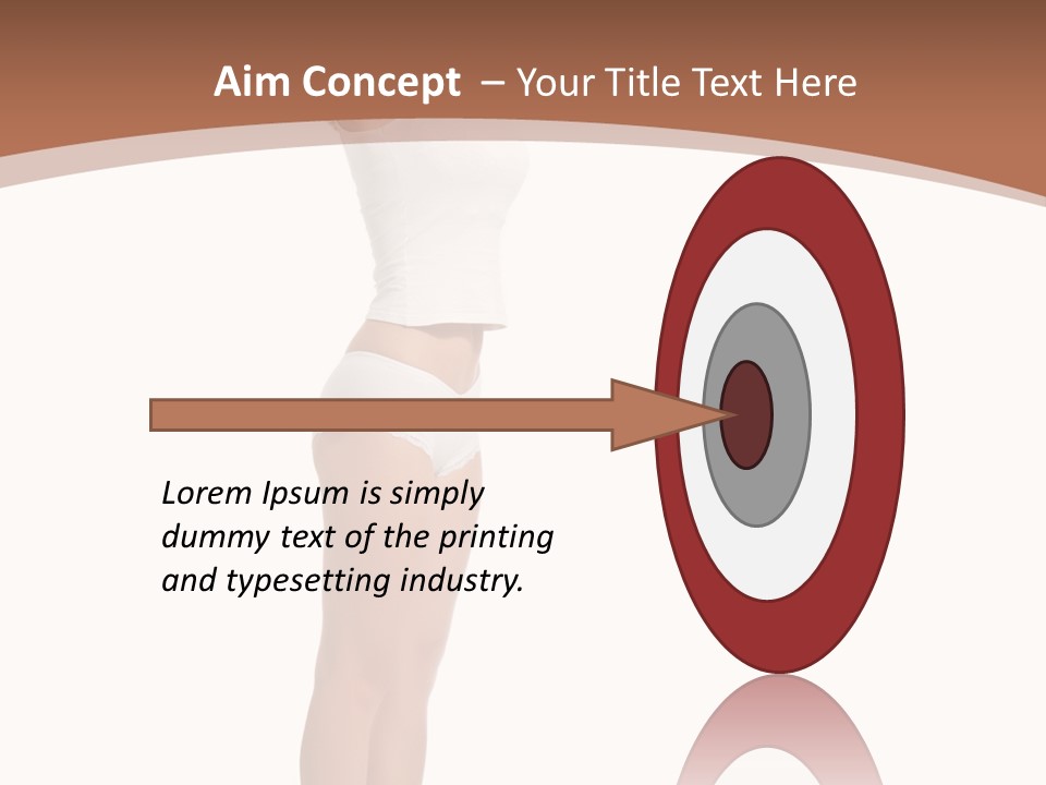 A Woman Standing On A Scale With Her Arms In The Air PowerPoint Template