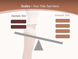 A Woman Standing On A Scale With Her Arms In The Air PowerPoint Template