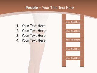 A Woman Standing On A Scale With Her Arms In The Air PowerPoint Template