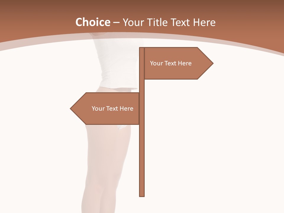 A Woman Standing On A Scale With Her Arms In The Air PowerPoint Template