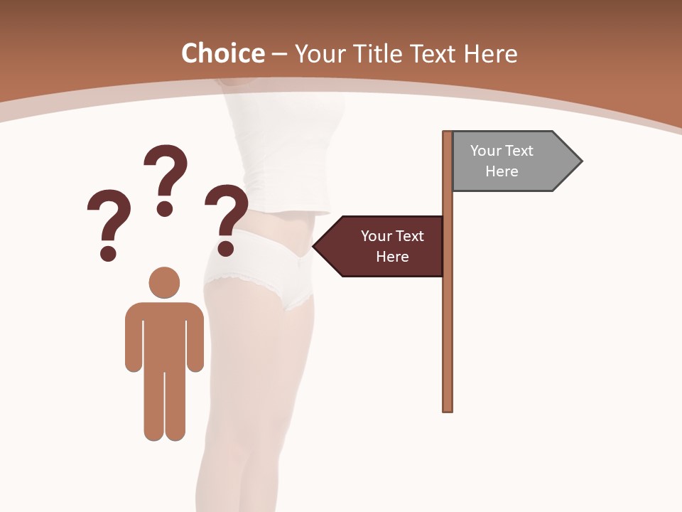 A Woman Standing On A Scale With Her Arms In The Air PowerPoint Template