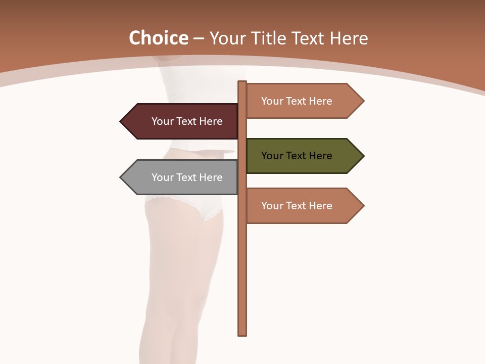 A Woman Standing On A Scale With Her Arms In The Air PowerPoint Template