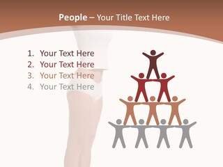 A Woman Standing On A Scale With Her Arms In The Air PowerPoint Template