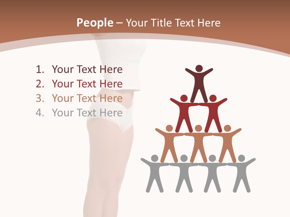 A Woman Standing On A Scale With Her Arms In The Air PowerPoint Template