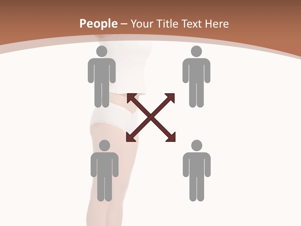 A Woman Standing On A Scale With Her Arms In The Air PowerPoint Template
