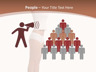 A Woman Standing On A Scale With Her Arms In The Air PowerPoint Template